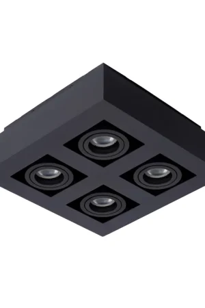 Lucide - Plafondspot Xirax 4 x 5W zwart Direct Beschikbaar
